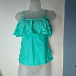 Arizona Jeans‎ Company Mint Green Eyelet Tankini Medium